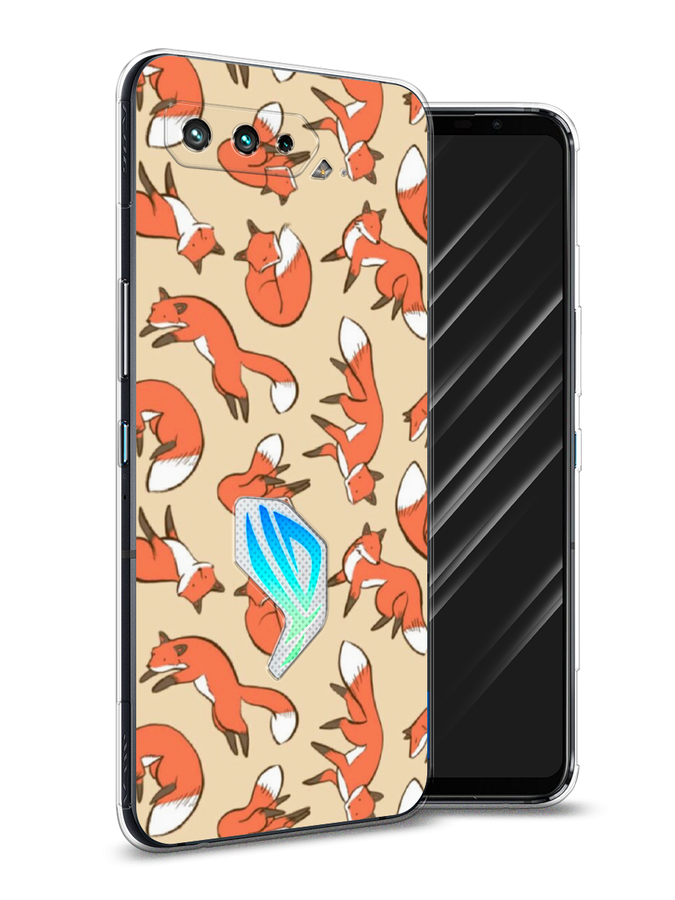 

Чехол Awog на Asus ROG Phone 5S "Лисички фон", Бежевый;оранжевый;белый, 44550-3