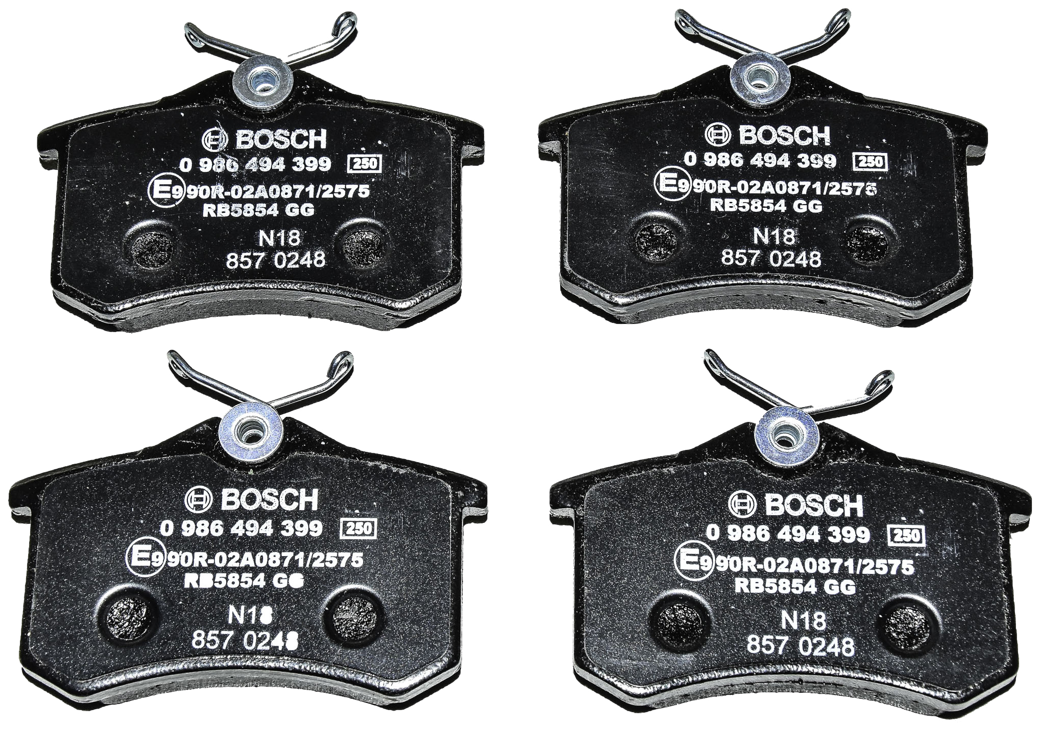 

Колодки тормозные Bosch 0986494399 задние дисковые
