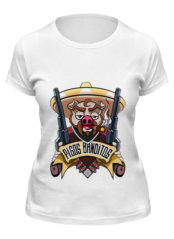 

Футболка женская Printio Pigos banditos белая S, Белый, Pigos banditos