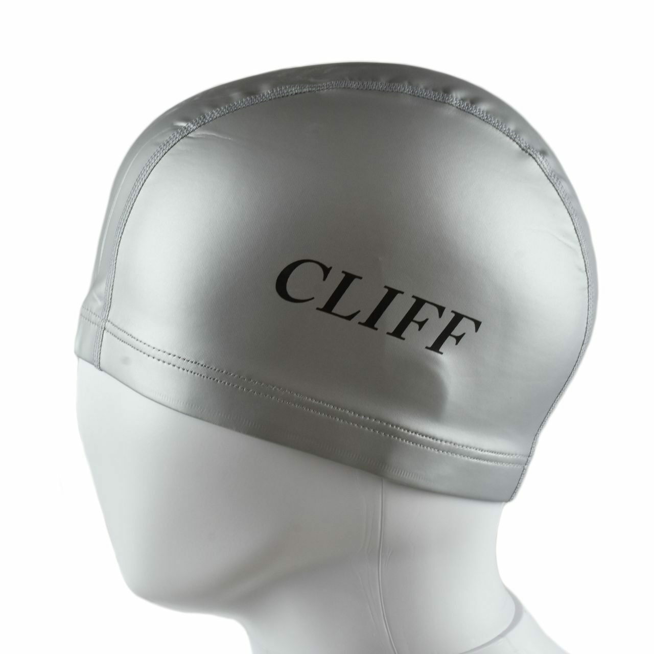 Шапочка для плавания CLIFF силиконовая с лайкрой PU01, серая