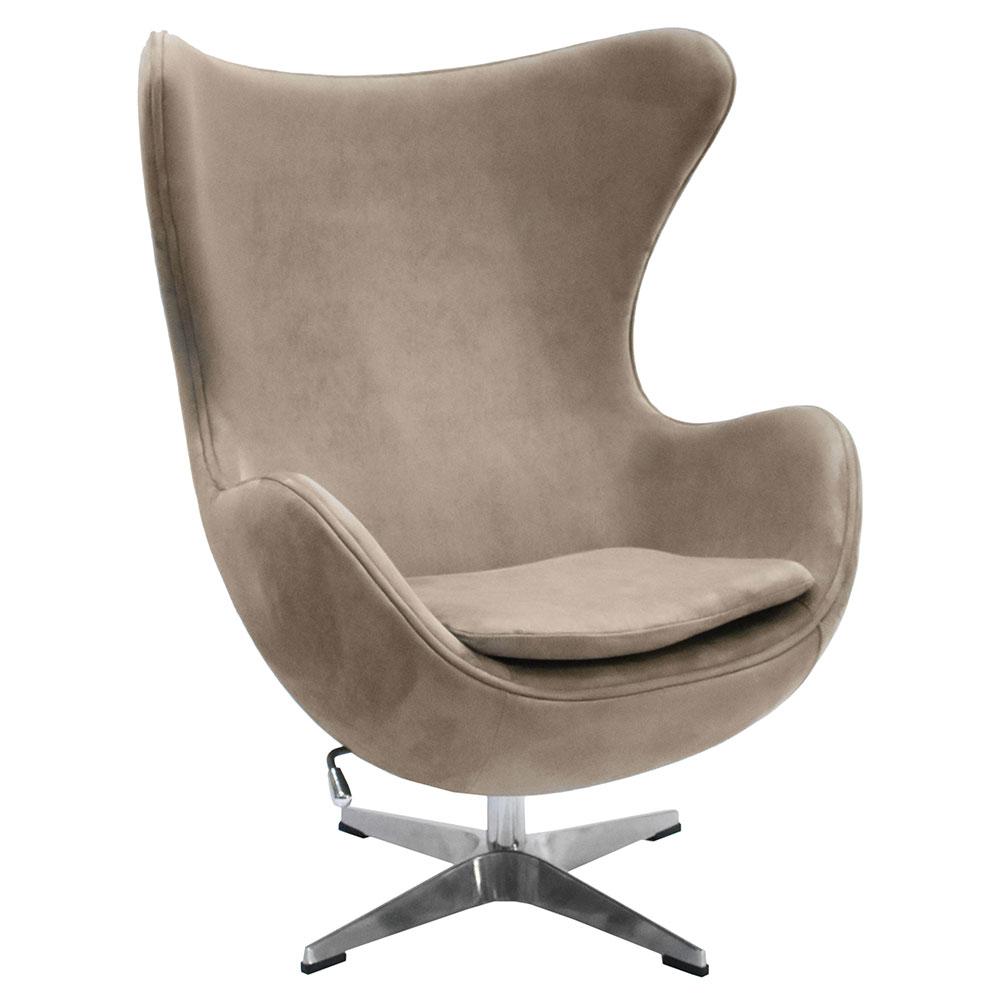 фото Кресло bradex home egg chair латте, искусственная замша /fr 0647