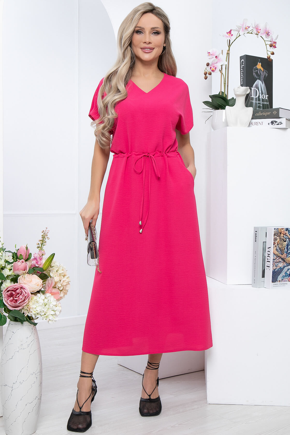 Платье женское LT Collection Лина розовое 52 RU