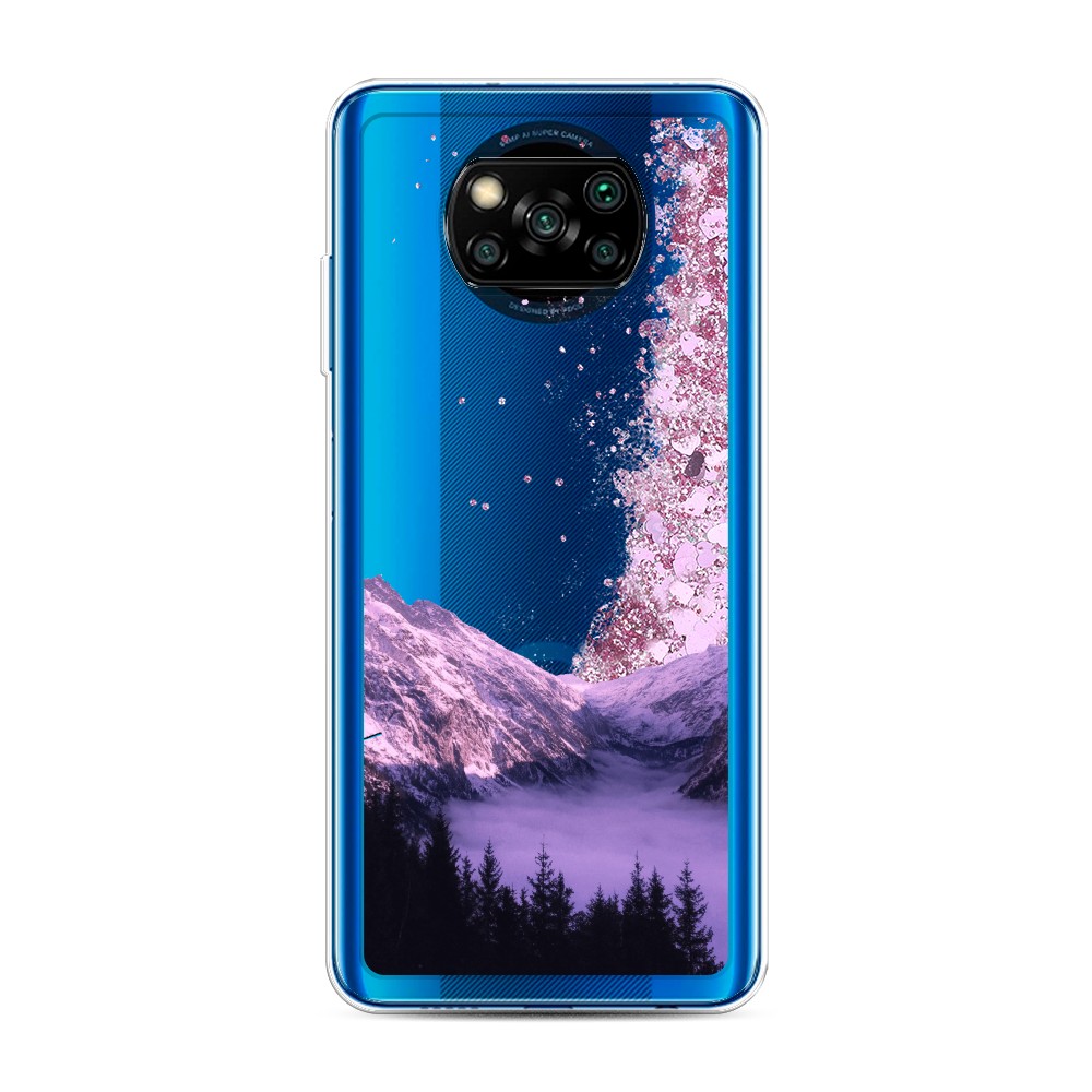 

Жидкий чехол с блестками "Горный туман" на Xiaomi Poco X3 NFC, 39294-1