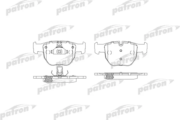 

Колодки тормозные дисковые передн LANDROVER, Range Rover 2/2002-0 PATRON PBP1597