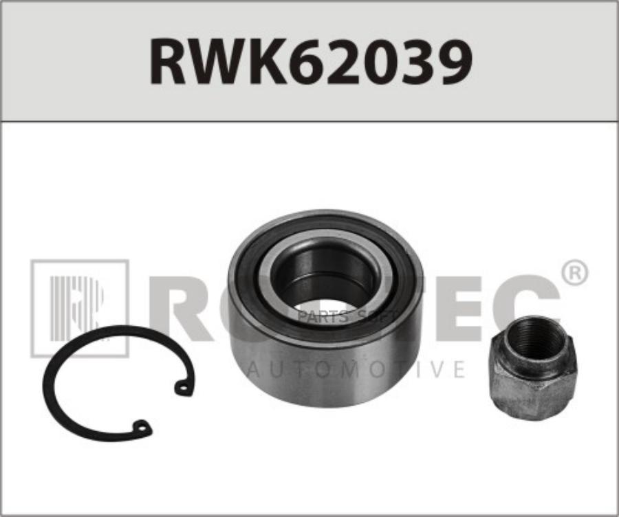 ROLLTEC RWK62039 Подшипник ступицы Citroen C2 03-, C3 02- / Peugeot 207, 1007  05-      пе