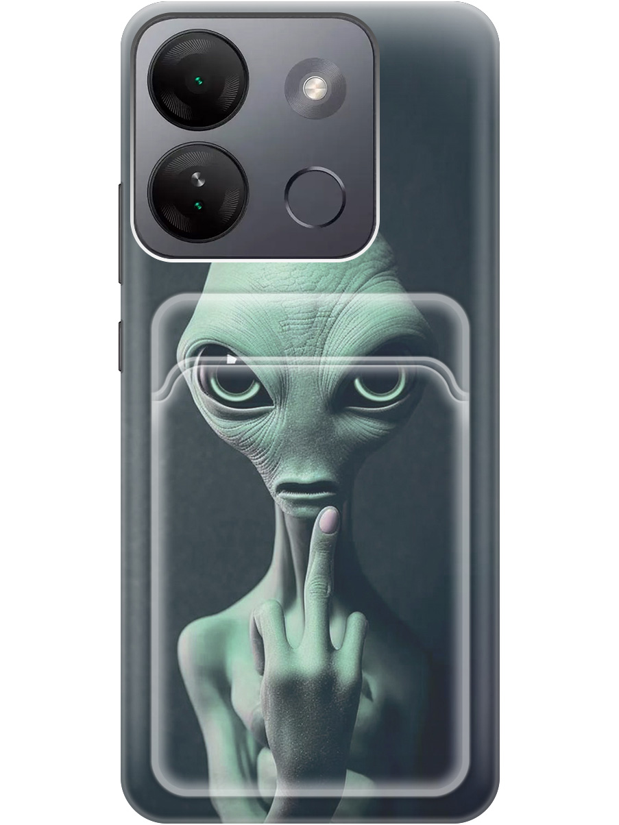 

Силиконовый чехол на Infinix Smart 7 HD с рисунком "Инопланетянин", Зеленый;синий;черный, 20011992
