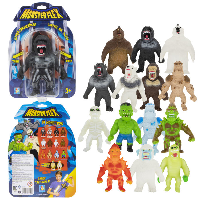 фото Тянущиеся фигурки 1toy monster flex 15 см, в ассортименте 1 toy