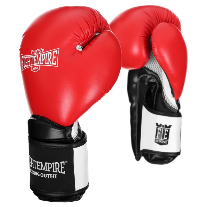 

Перчатки боксёрские FIGHT EMPIRE, PRO KING, 10 унций, Красный;черный;белый