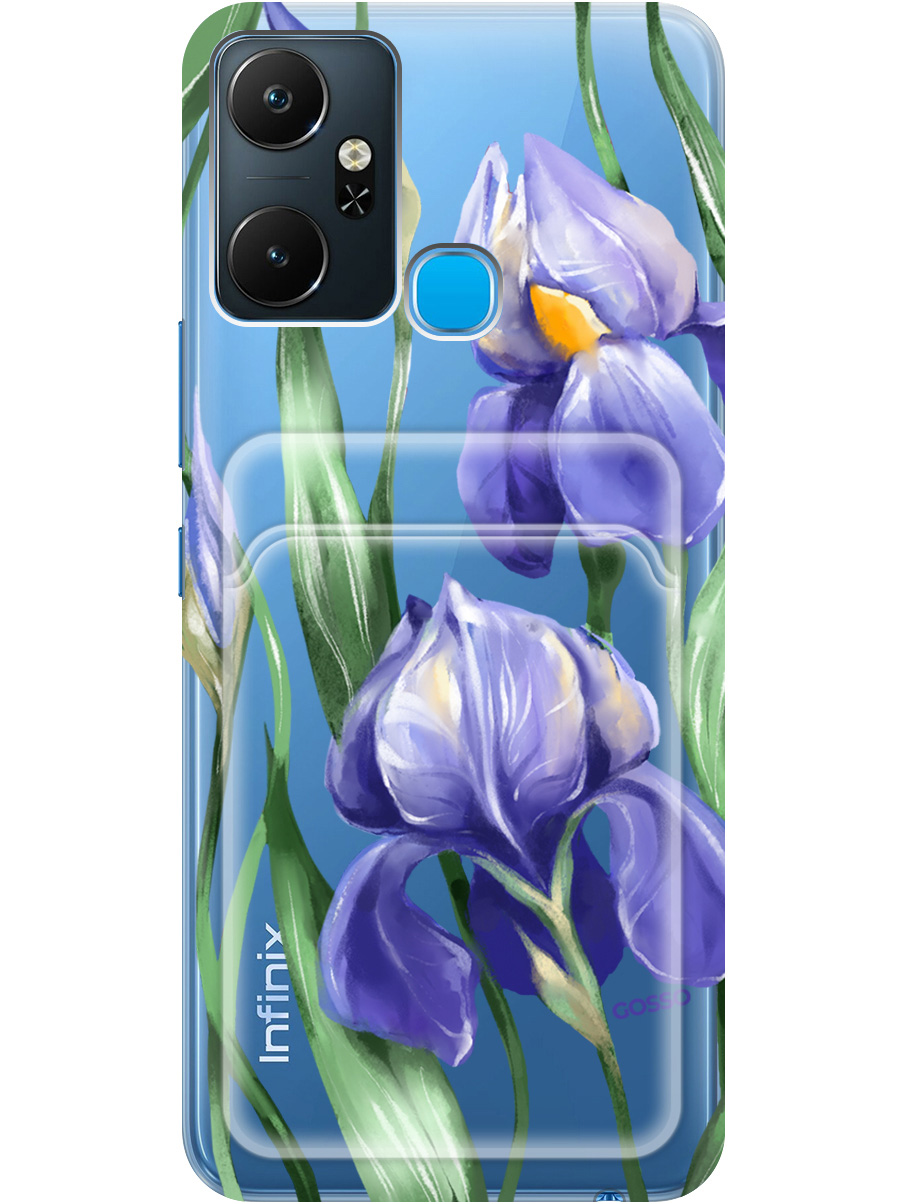 

Силиконовый чехол на Infinix Smart 6 Plus с рисунком "Amazing Irises" прозрачный, Прозрачный;белый;синий, 20011990