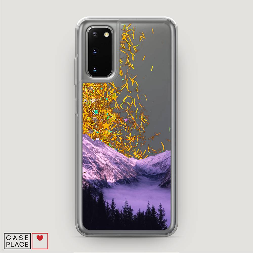 

Жидкий чехол с блестками "Горный туман" на Samsung Galaxy S20, 29290-1