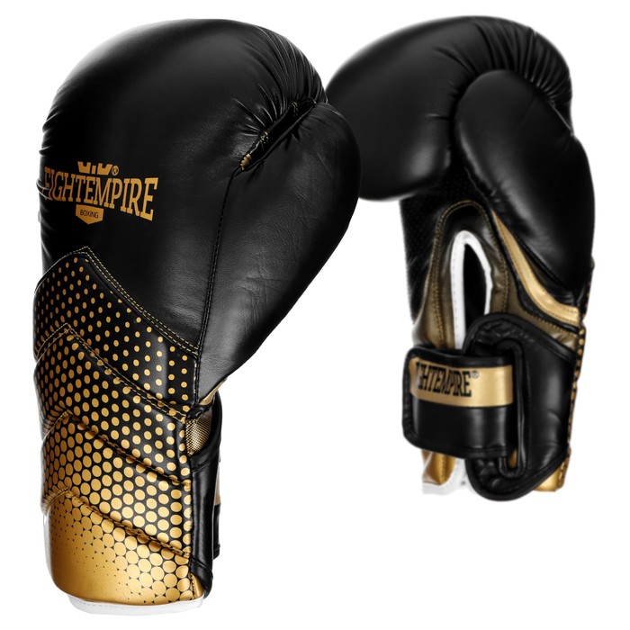 

Перчатки боксёрские FIGHT EMPIRE, CLINCH, 16 унций, Золотистый;черный
