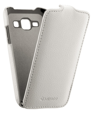 

Кожаный чехол для Samsung Galaxy J1 (J100H) Armor Case "Full" (Белый)