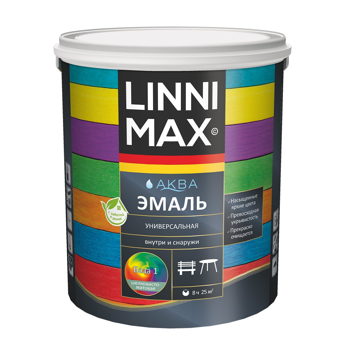 Краска фасадная Linnimax 100, 270457,полуматовая, база 3, бесцветная, 9,4 л КРАСКА ФАСАДНАЯ "100 ACRYLAT" БАЗА 3 (БЕСЦВЕТНАЯ) 9,4 Л (1) "LINNIMAX" прозрачный