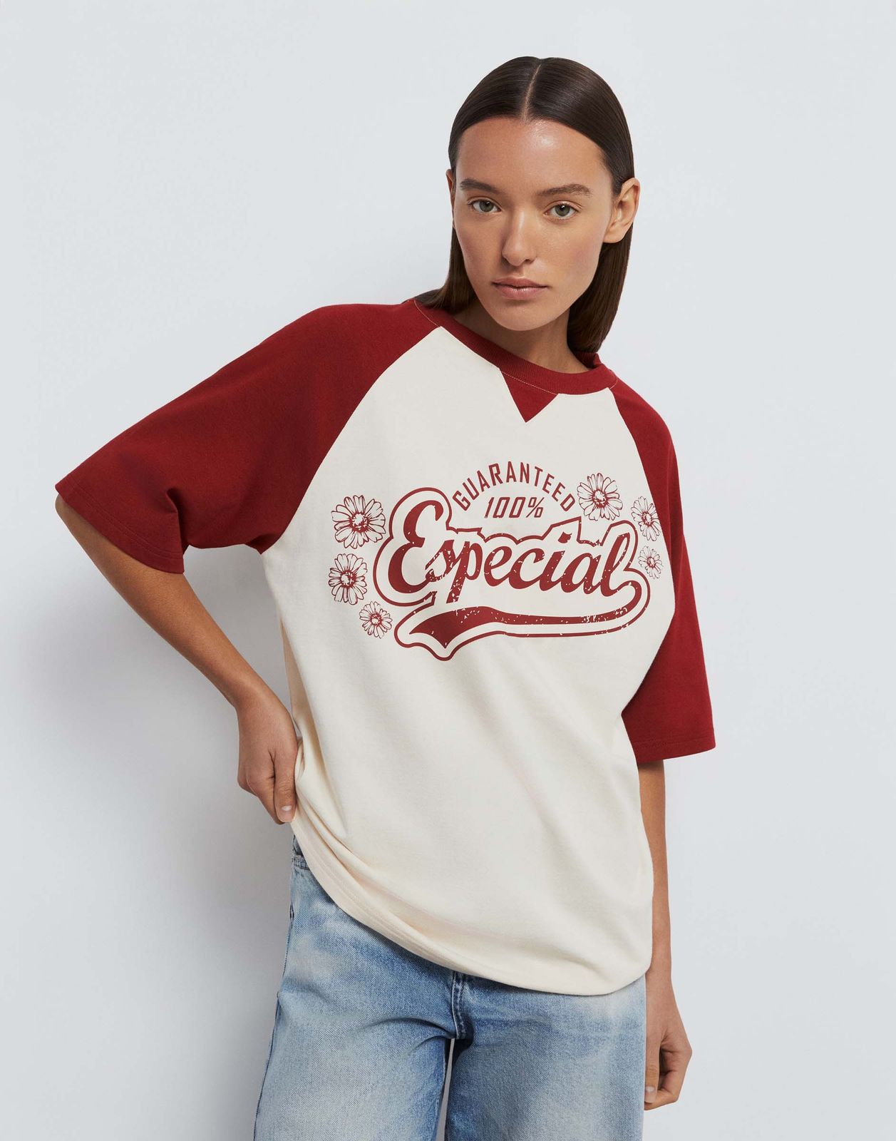 

Футболка женская Gloria Jeans GKT023080 молочный/красный M/170, Бежевый, GKT023080