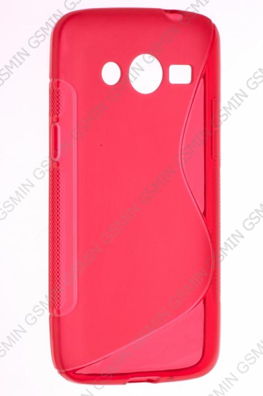 Чехол силиконовый для Samsung Galaxy Core LTE (G386F) S-Line TPU (Красный)