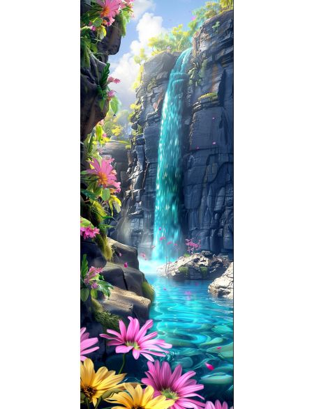 Алмазная мозаика без подрамника Водопад, 70x24 см, 50 цветов, 86640