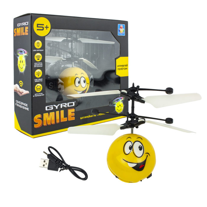 Игрушка 1toy Gyro-Smile на сенсорном управлении, со светом