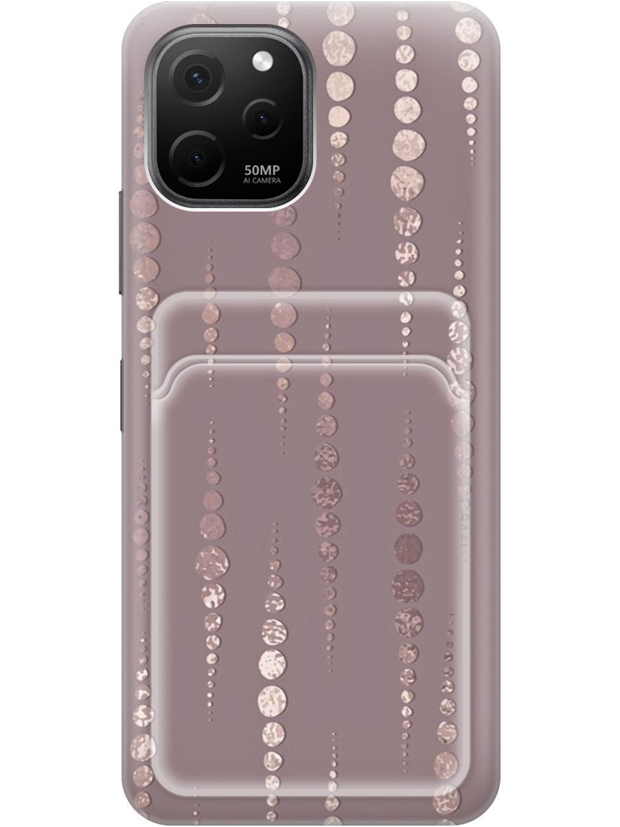 

Силиконовый чехол на Huawei nova Y61 с рисунком "Монеты в розовых песках", Белый;розовый, 20011985