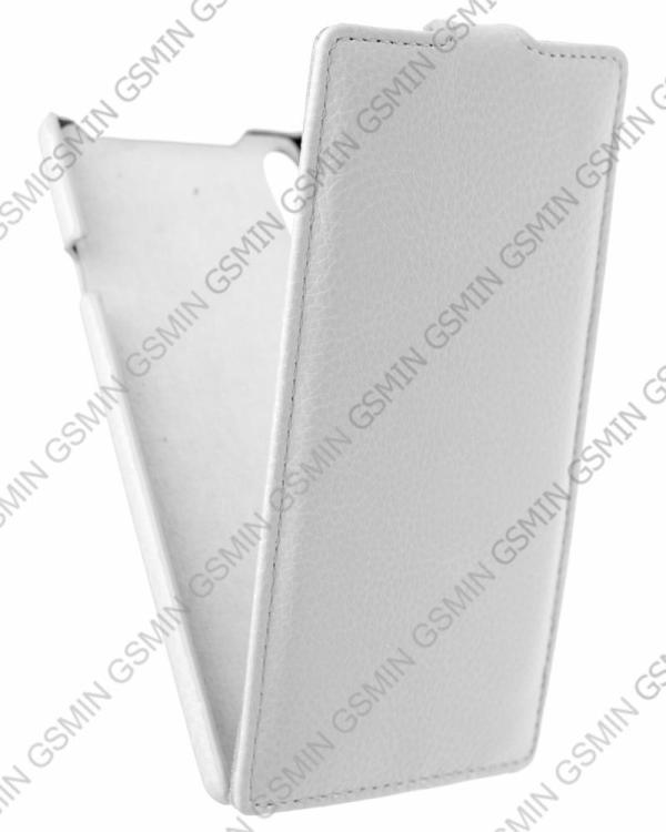 Кожаный чехол для Sony Xperia T3 Art Case (Белый)