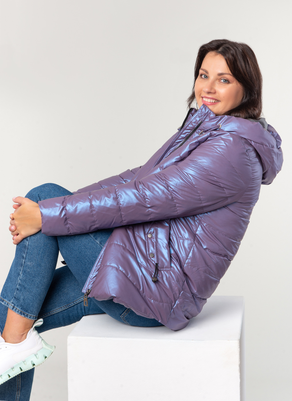 Куртка женская Каляев 62844 фиолетовая 50 RU