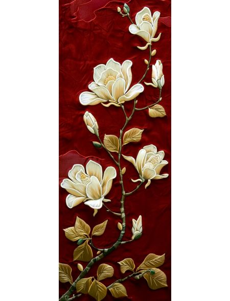 

Алмазная мозаика без подрамника Магнолия, 100x35 см, 50 цветов, 86618, НА-044