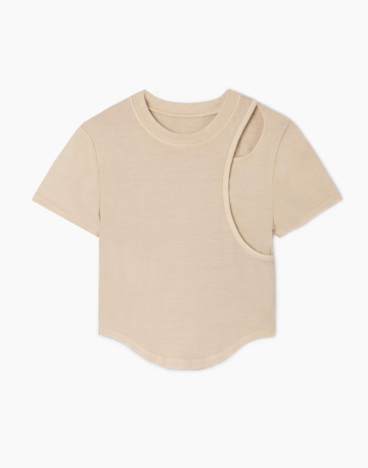 

Футболка женская Gloria Jeans GKT022651 молочный M/170, Бежевый, GKT022651