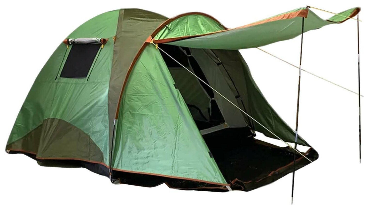 Палатка CoolWalk CW-1902, кемпинговая, 4 места, green