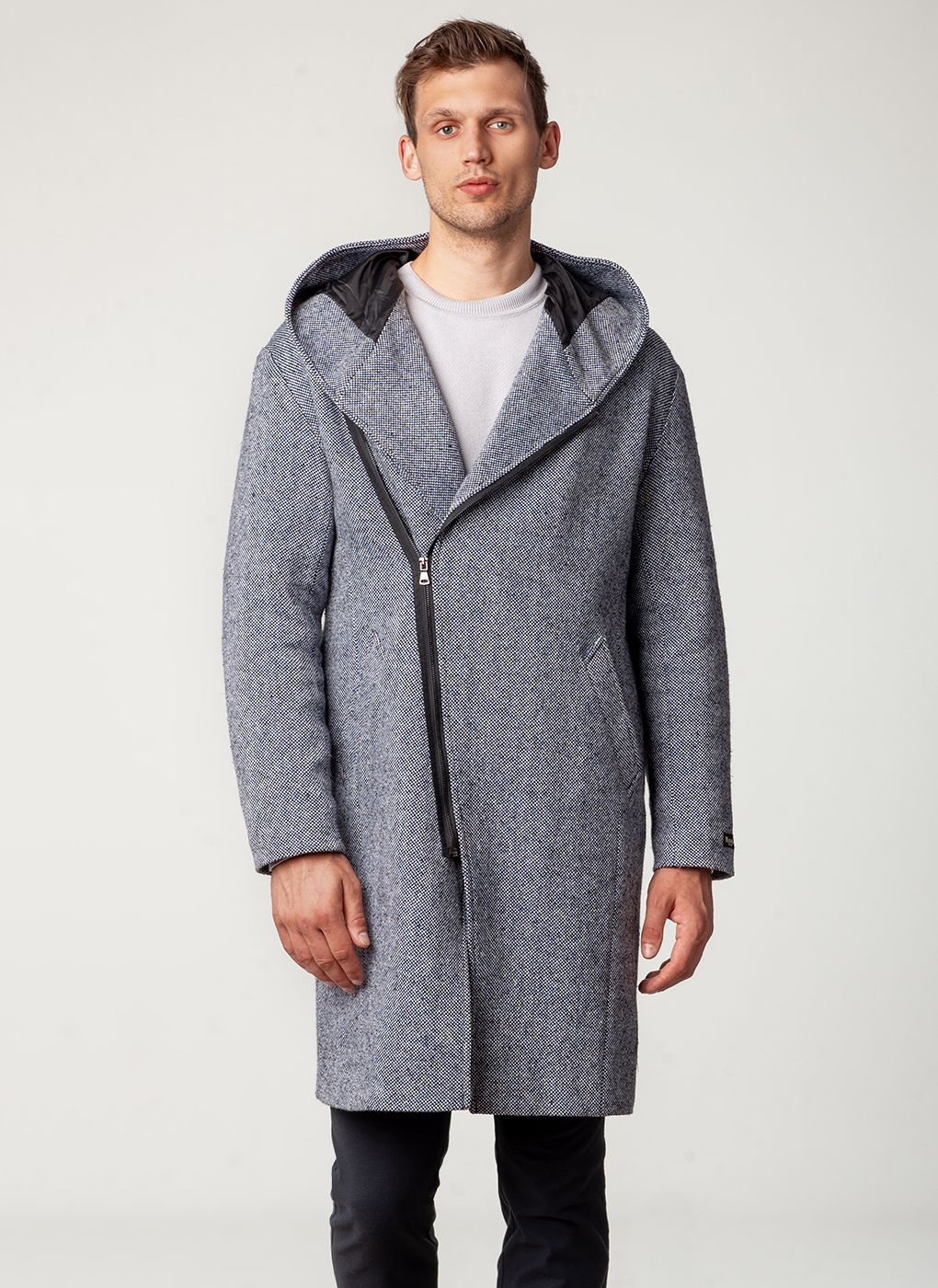 

Пальто мужское MISTEKS DESIGN 59022 серое 44 RU, 59022