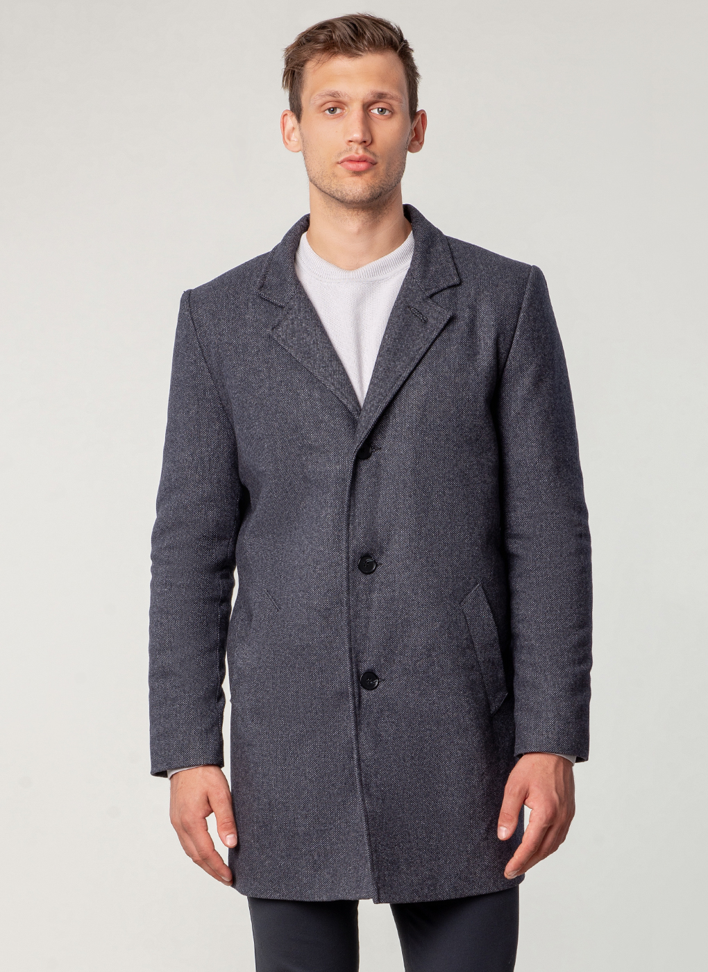 

Пальто мужское Каляев 45159 серое 48 RU, 45159