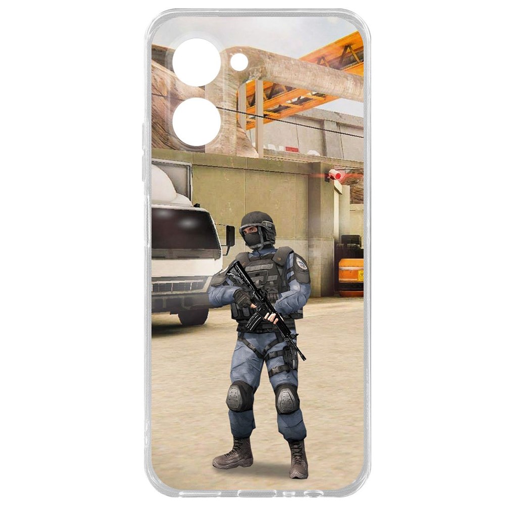 

Чехол-накладка Krutoff Clear Case Cтандофф 2 (Standoff 2) - GIGN для Realme C33 2023, Прозрачный