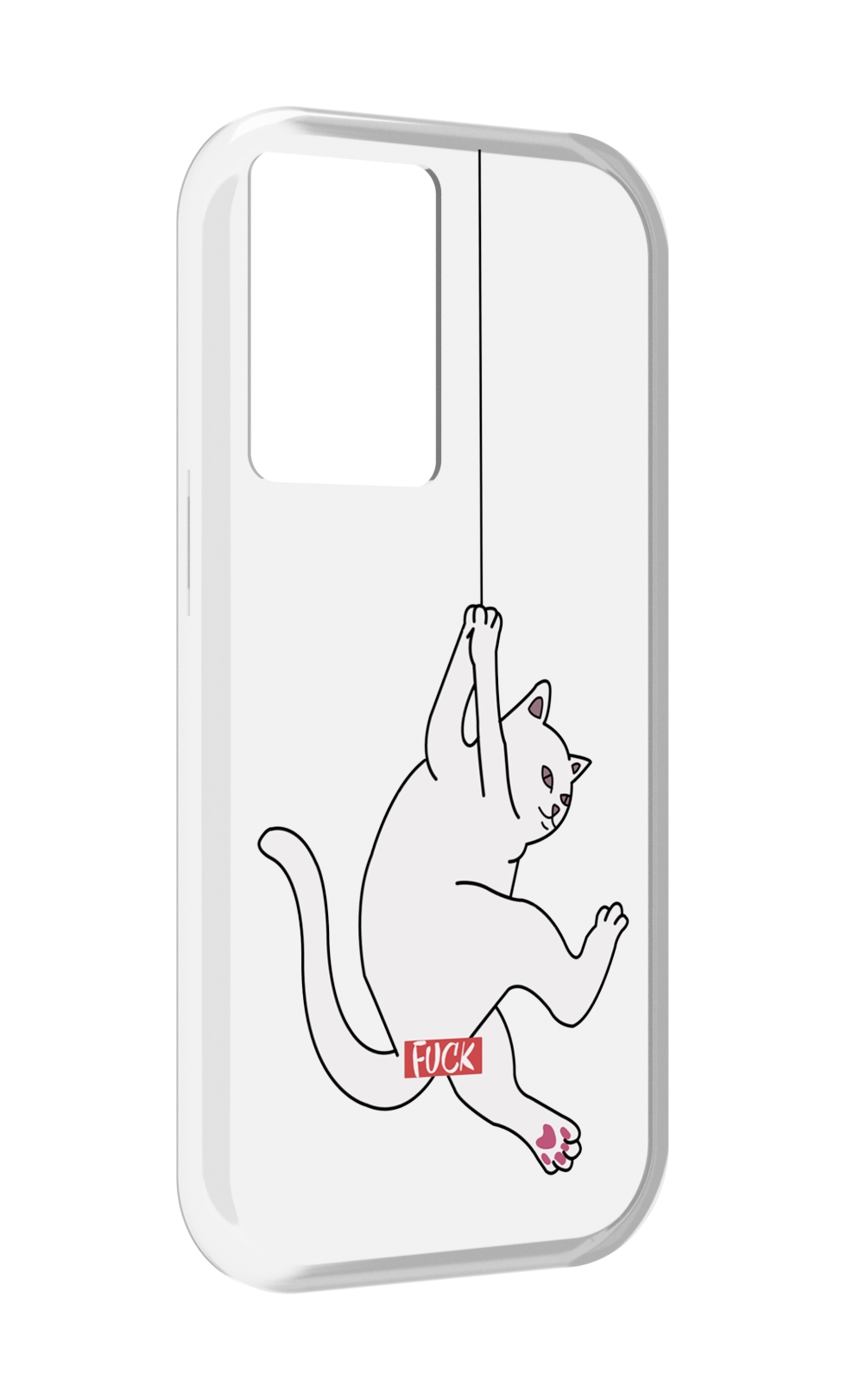 

Чехол MyPads котяра-на-веревке для OnePlus Nord N20 SE, Прозрачный, Tocco