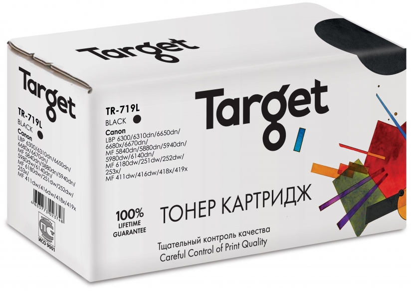 

Картридж для лазерного принтера Target 719L, черный, совместимый, TR-719L