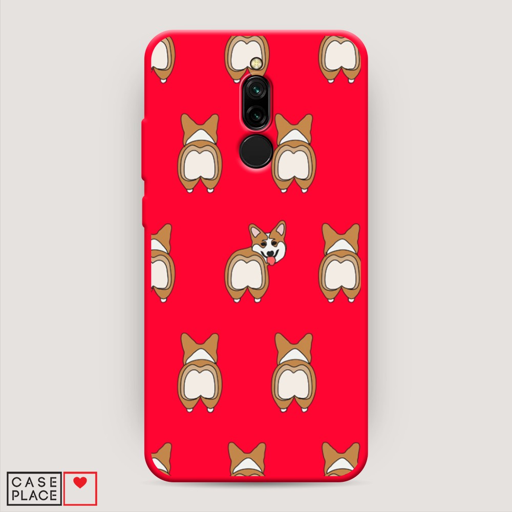 

Чехол Awog на Xiaomi Redmi 8 "Милый корги фон", Разноцветный, 37153-1