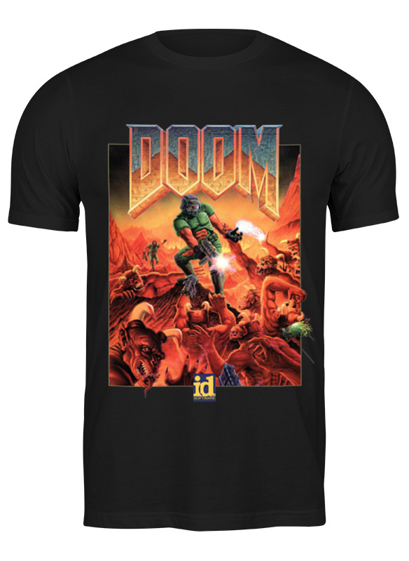 

Футболка женская Printio Doom game черная S, Черный, Doom game