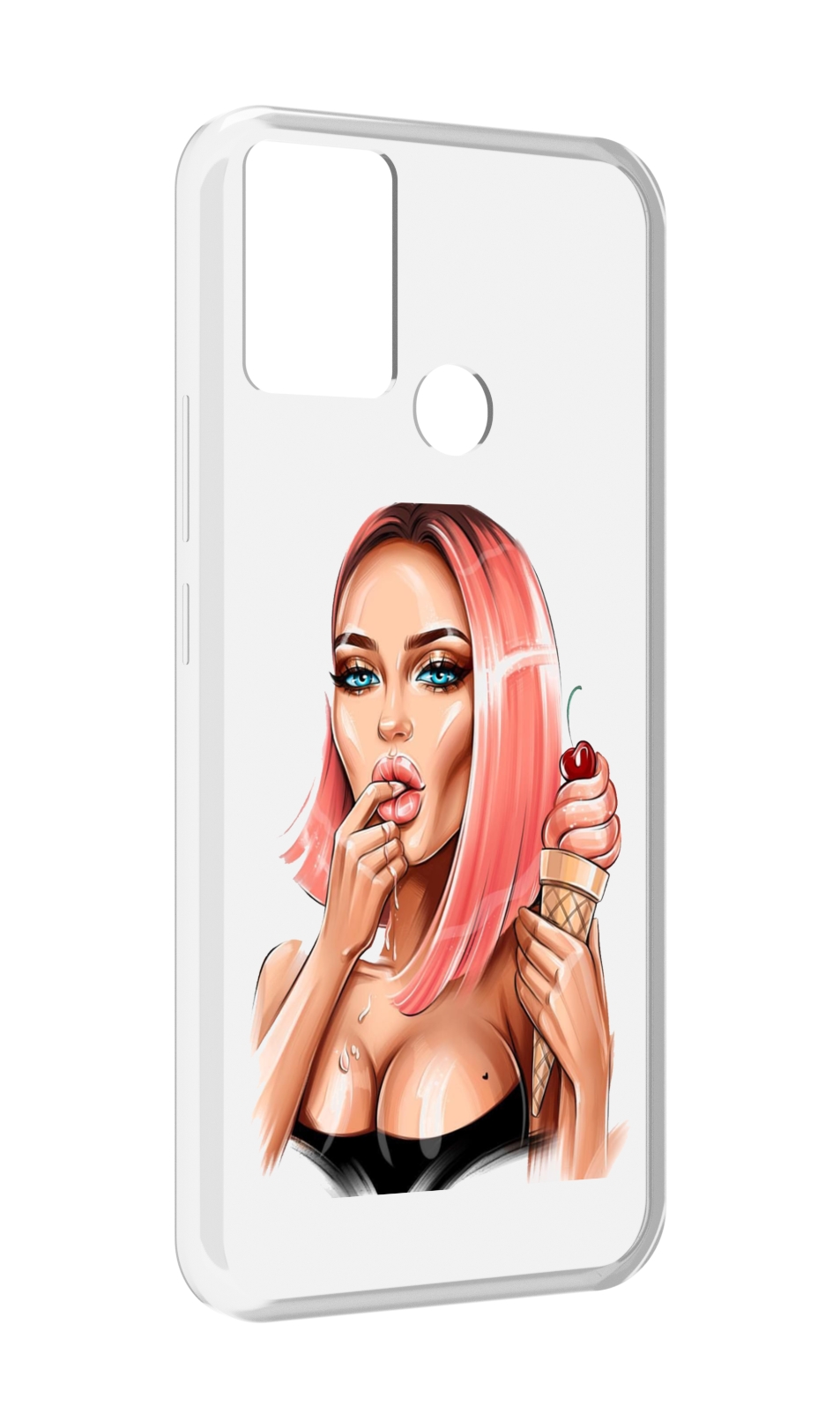 

Чехол MyPads Девушка-и-мороженое женский для Infinix Hot 11 Play, Прозрачный, Tocco