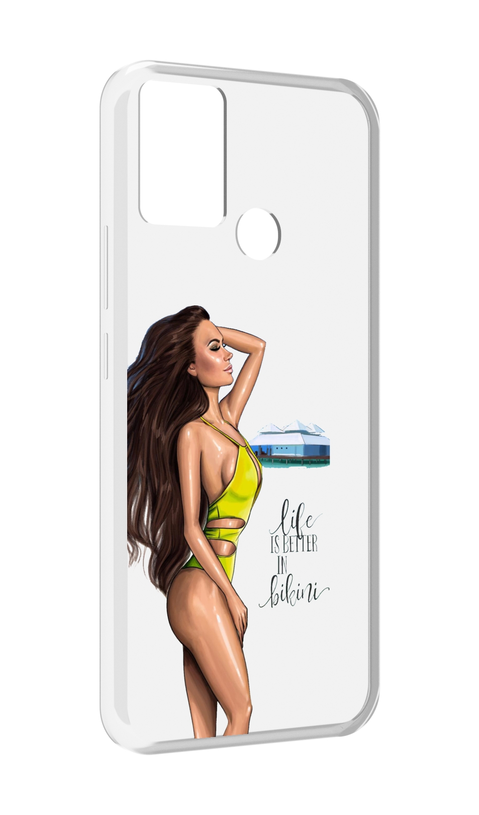 Чехол MyPads Девушка-в-купальнике для Infinix Hot 11 Play