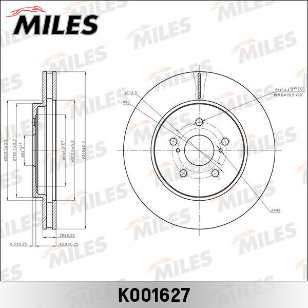 

Тормозной диск Miles K001627