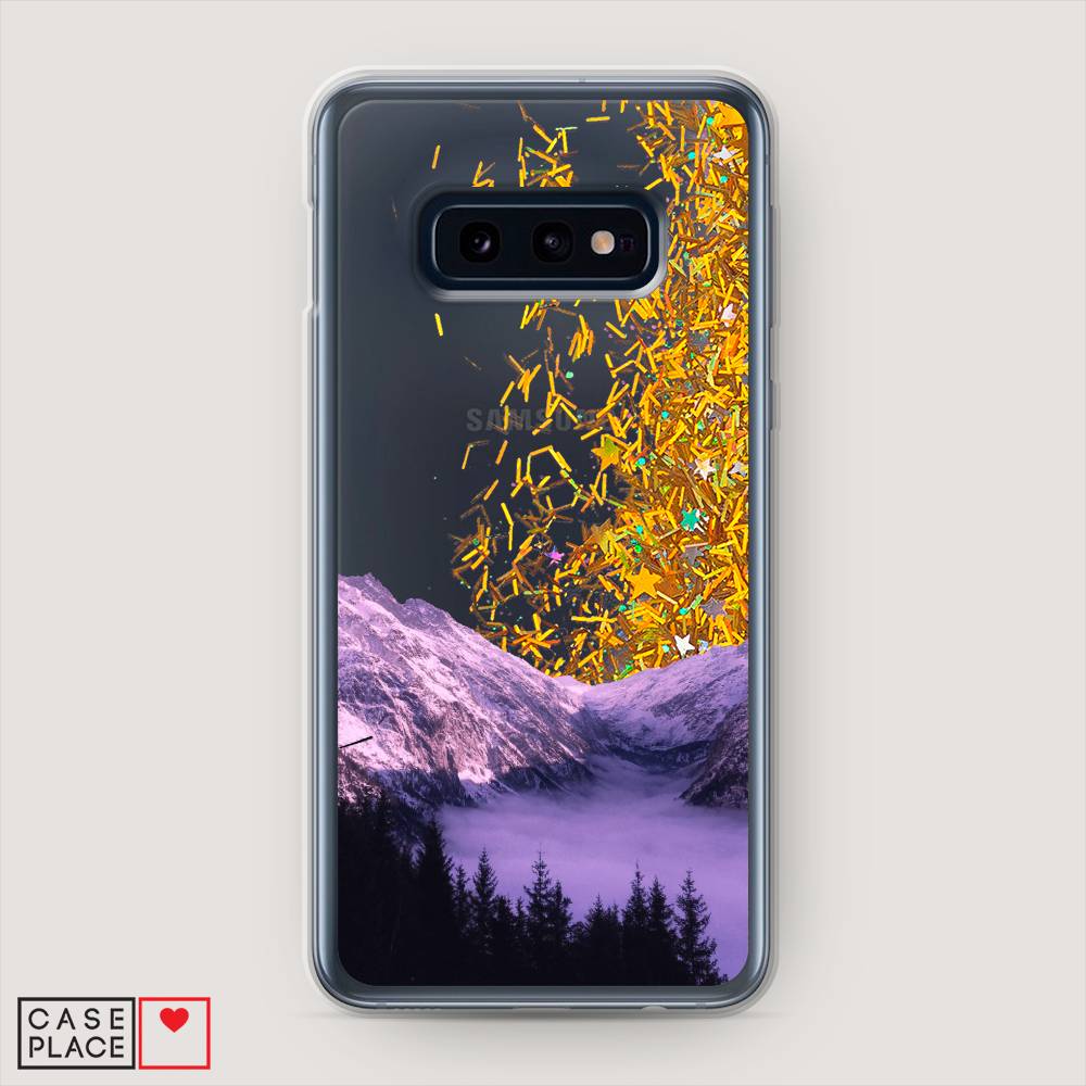 

Жидкий чехол с блестками "Горный туман" на Samsung Galaxy S10E, 27290-1