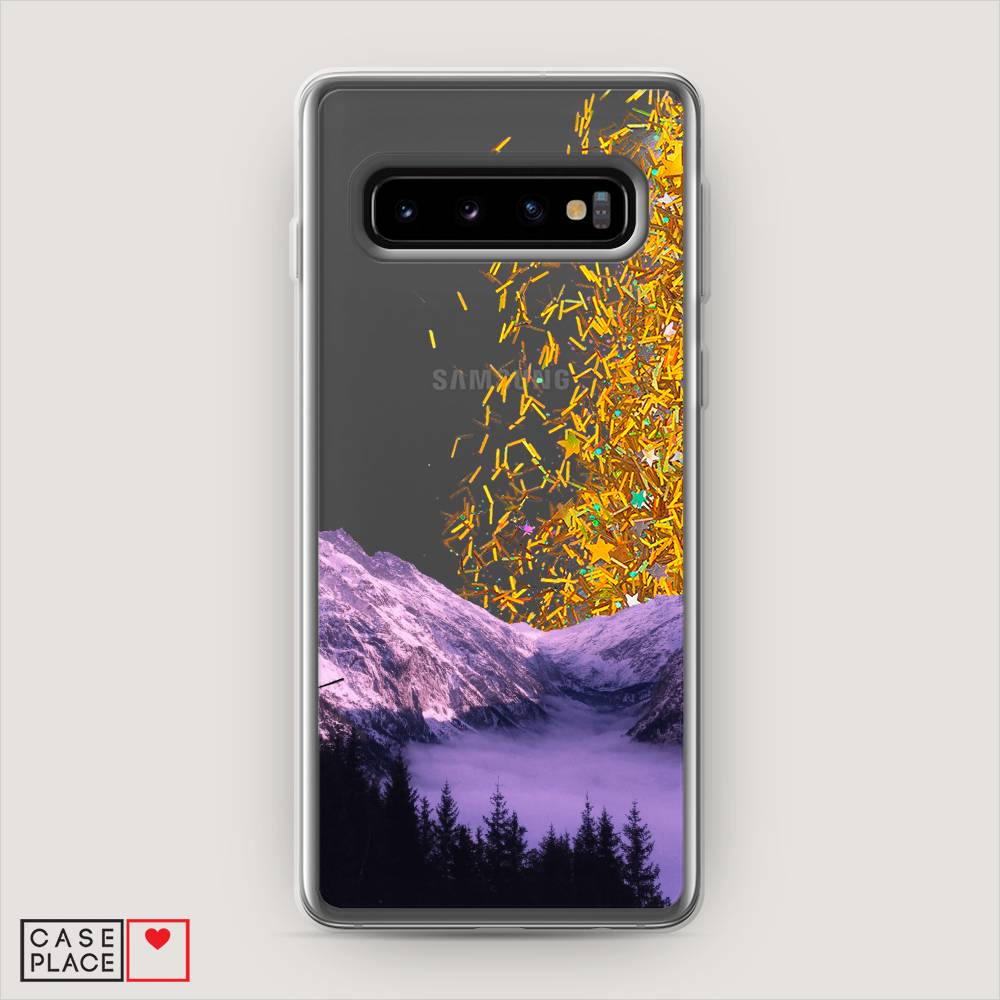

Жидкий чехол с блестками "Горный туман" на Samsung Galaxy S10 +, 27190-1