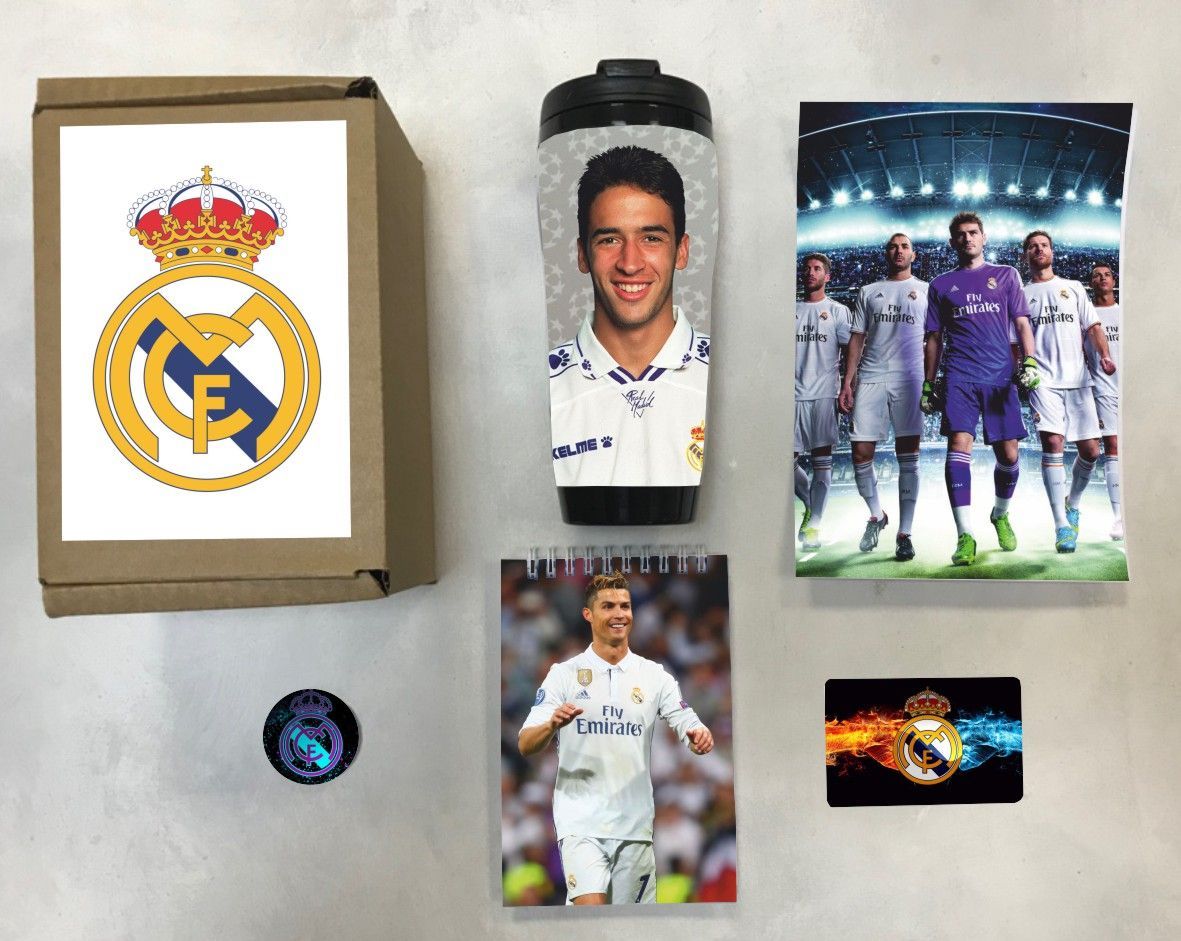

Бокс с подарком Реал Мадрид, Real Madrid 3 бокс-реал-3, 5 предметов, Бежевый, Реал Мадрид, Real Madrid 3