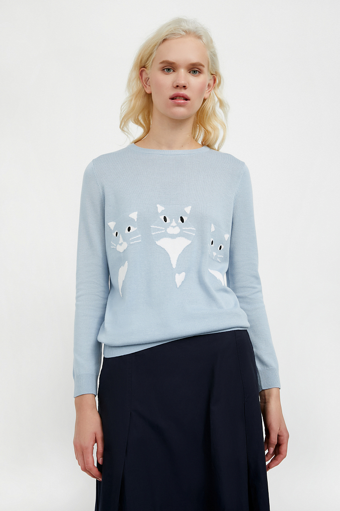 

Джемпер женский Finn Flare A20-32106 голубой S, A20-32106