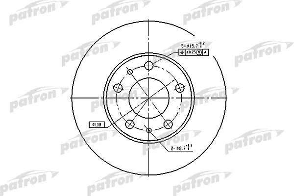 

Тормозной диск PATRON PBD2728