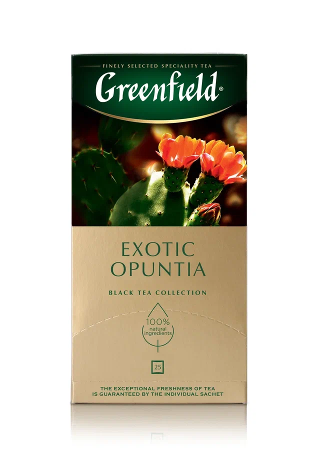 фото Чай чёрный greenfield exotic opuntia, 25 пакетиков