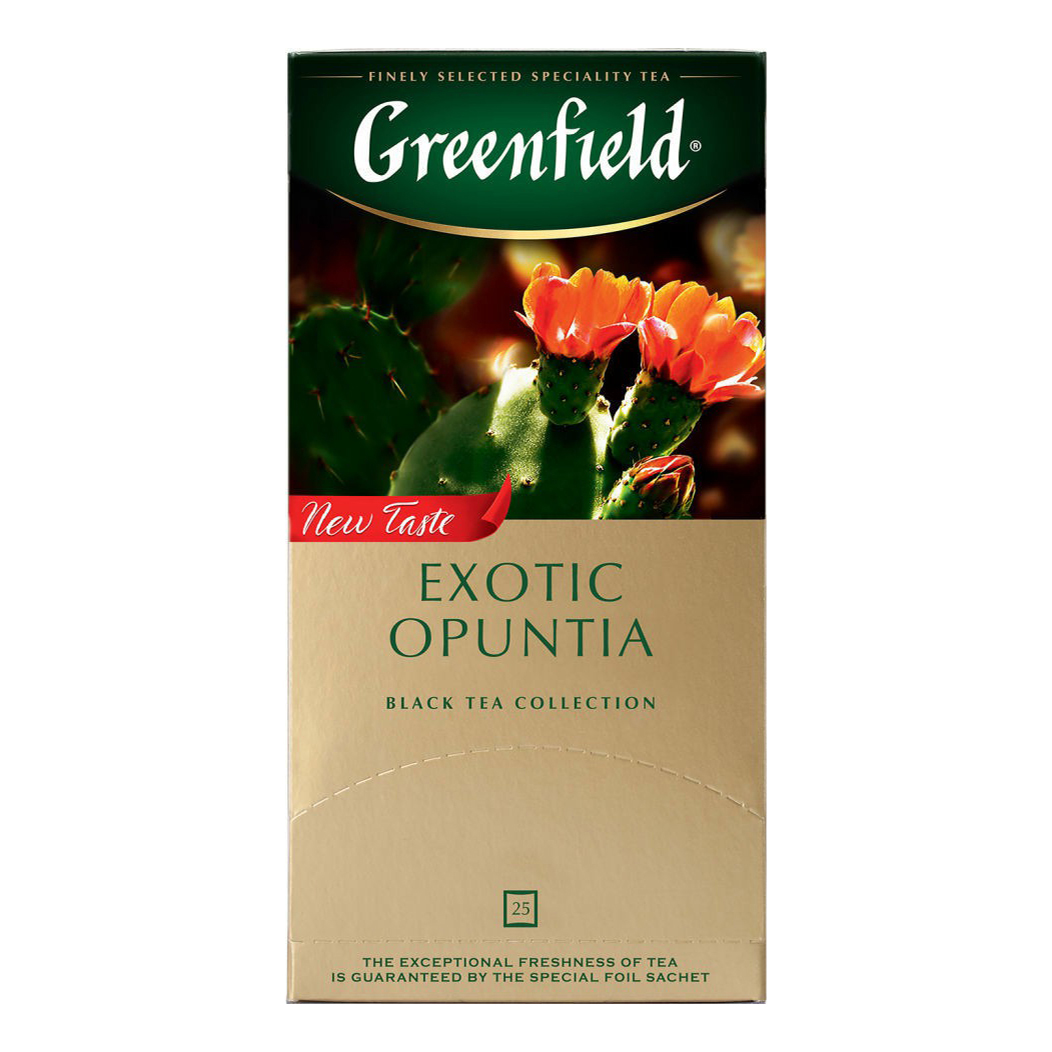 фото Чай черный greenfield exotic opuntia в пакетиках 1,5 г х 25 шт