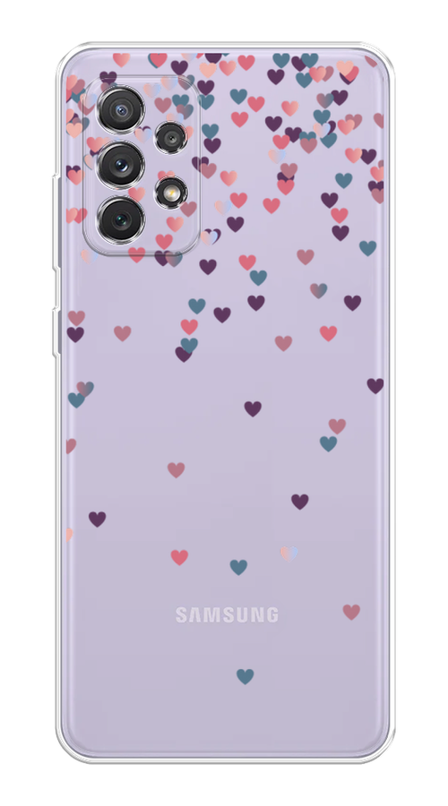 

Чехол на Samsung Galaxy A73 "Посыпка сердечки", Розовый;фиолетовый, 2104650-3