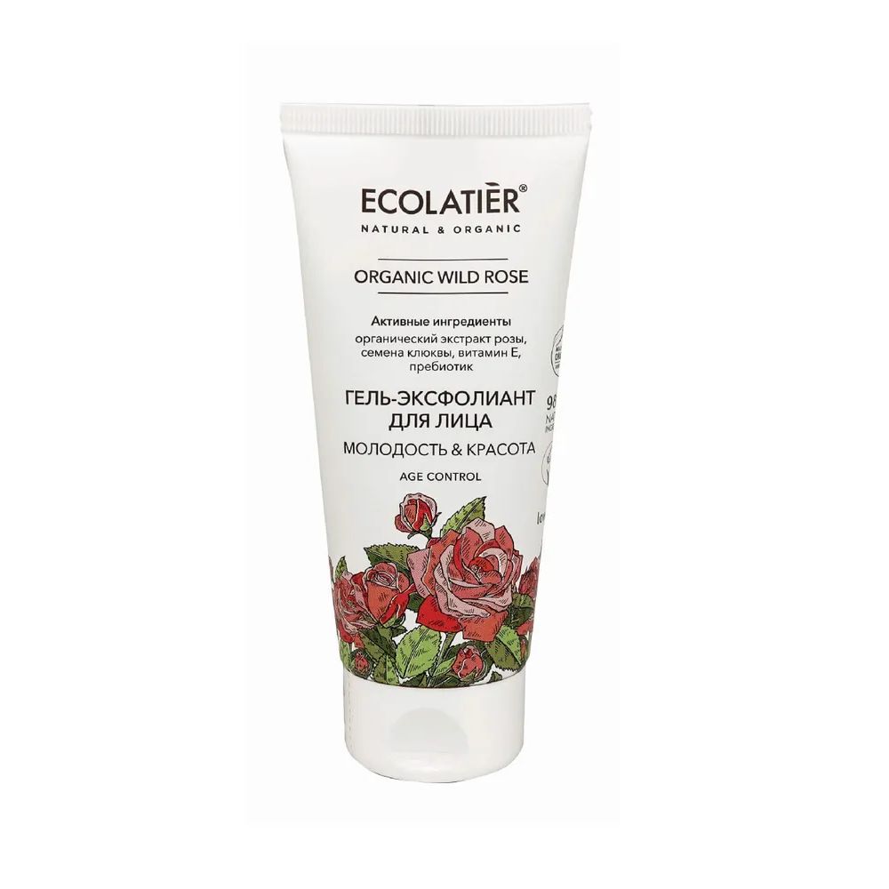 Гель-эксфолиант для лица Ecolatier Green Organic Wild Rose лифтинг-эффект 100 мл