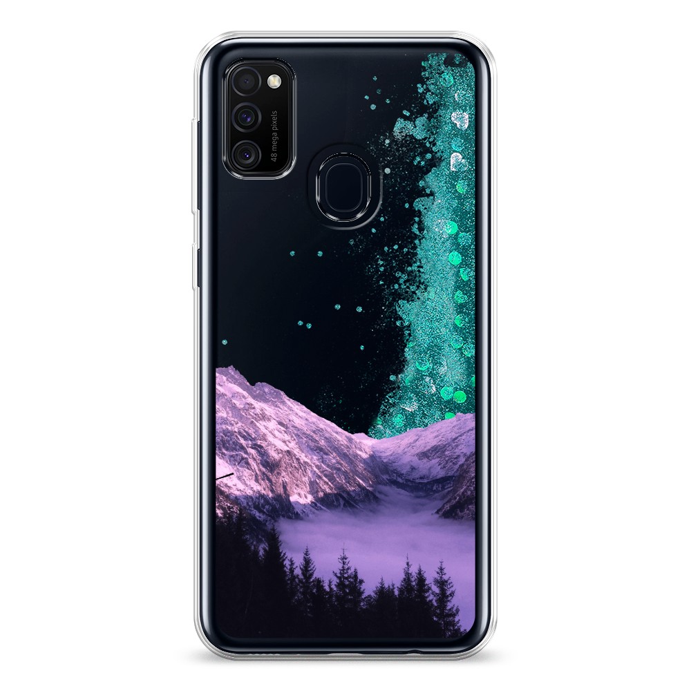 

Жидкий чехол с блестками "Горный туман" на Samsung Galaxy M21, 29795-1