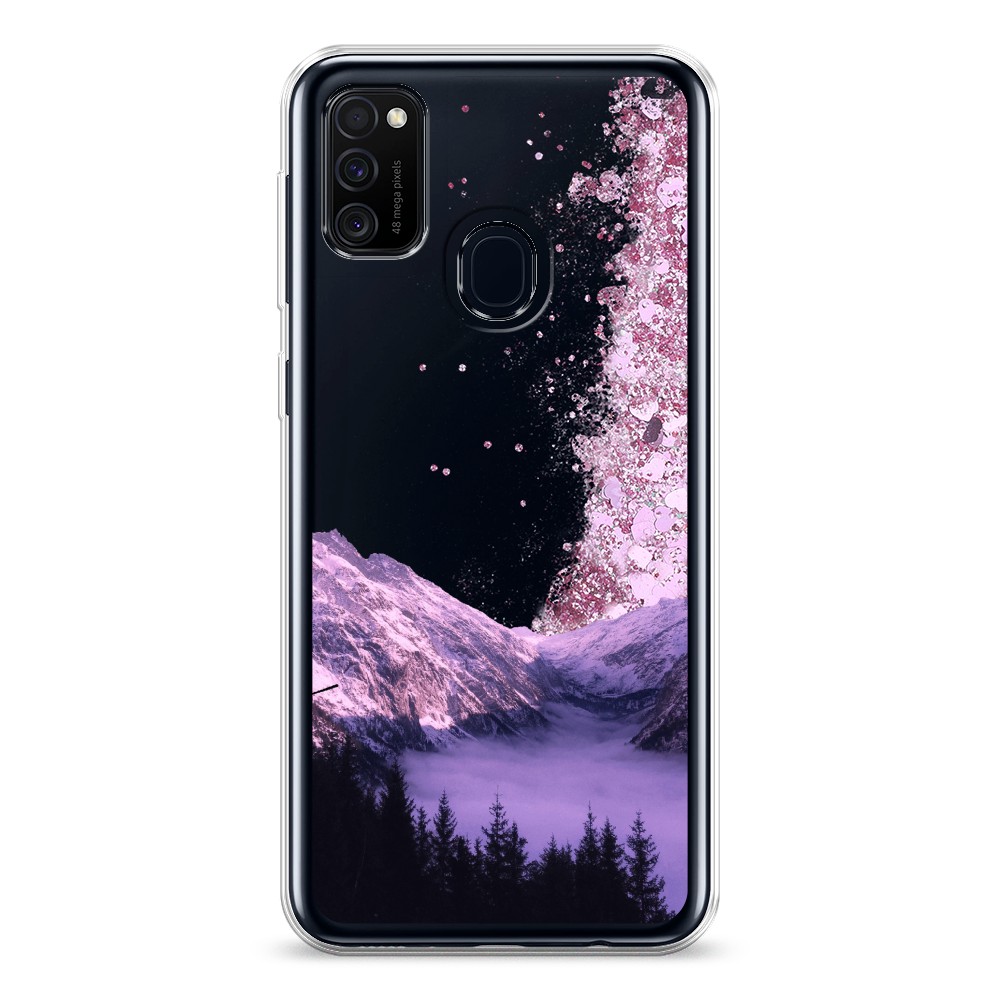 

Жидкий чехол с блестками "Горный туман" на Samsung Galaxy M21, 29794-1
