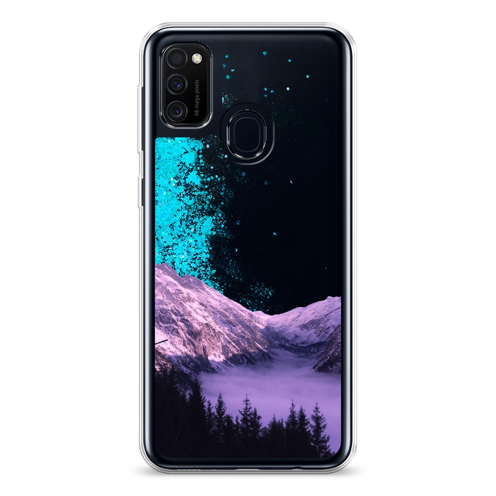 

Жидкий чехол с блестками "Горный туман" на Samsung Galaxy M21, 29793-1