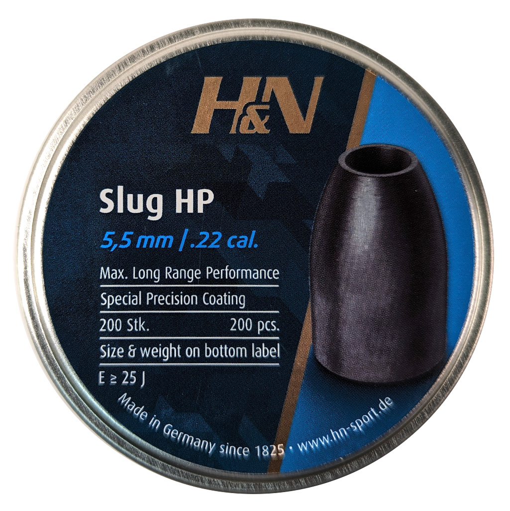 Пули для пневматики H&N Baracuda Slug HP калибр 5,53мм 1,62г (200 шт)